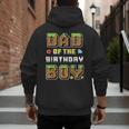 Dad Of The Birthday Boy Gamer Pixel Birthday Party Matching Men's Hoodie Back Print