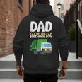 Dad Of The Birthday Boy Garbage Truck Birthday Party Men's Hoodie Back Print