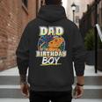 Dad Of Birthday Boy Kids Reptile Birthday Party Men's Hoodie Back Print