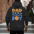 Dad Of The Birthday Boy Milk And Cookies 1 Year Old Men's Hoodie Back Print
