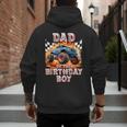 Dad Of The Birthday Boy Monster Truck Birthday Men's Hoodie Back Print
