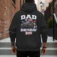 Dad Of The Birthday Boy Policeman Officer Party Men's Hoodie Back Print