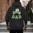 Dad Of The Birthday Boy Tractor Farm Trucks Family Party Men's Hoodie Back Print