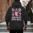 Dad Of The Birthday Cow-Girl Rodeo Cowgirl Bday Men's Hoodie Back Print