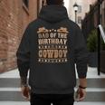 Dad Of The Birthday Cowboy Cute Western Bday Boy Birthday Men's Hoodie Back Print