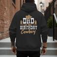 Dad Of The Birthday Cowboy Themed Birthday Boy Rodeo Cowboy Men's Hoodie Back Print