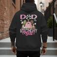 Dad Of The Birthday Girl 1St Birthday Pink Cow Farm Men's Hoodie Back Print