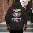 Dad Of The Birthday Girl Candy Family Bday Party Men's Hoodie Back Print