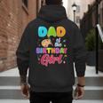 Dad Of The Birthday Girl Painting Art Birthday Girl Family Men's Hoodie Back Print