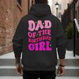 Dad Of The Birthday Girl Party Girls Daddy Birthday Party Men's Hoodie Back Print