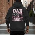 Dad Of The Birthday Girl Pink Bow Flower Birthday Girl Men's Hoodie Back Print