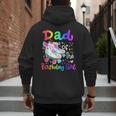 Dad Of The Birthday Girl Skater Roller Skate Family Party Men's Hoodie Back Print