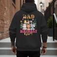 Dad Of The Birthday Girl Zoo Theme Animal Party Safari Cool Men's Hoodie Back Print