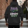 Dad Of The Birthday Monster Truck Family Matching Party Men's Hoodie Back Print