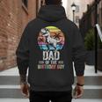 Dad Of The Birthday Party Outfit Dinosaur Daddy Men's Hoodie Back Print Dad Of The Birthday Party Outfit Dinosaur Daddy Men's Hoodie Back Print