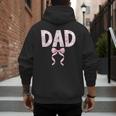 Dad Birthday Squad Matching Coquette Bow Family Party Men's Hoodie Back Print