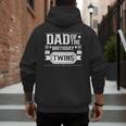 Dad Of The Birthday Twins Cute Twin Celebrate Father Daddy Men's Hoodie Back Print