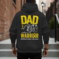 Dad Of A Childhood Cancer Warrior Childhood Cancer Awareness Men's Hoodie Back Print Dad Of A Childhood Cancer Warrior Childhood Cancer Awareness Men's Hoodie Back Print