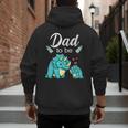 Dad To Be Dinosaur Baby Shower For Boy Men's Hoodie Back Print