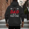 Dad Of The Fast One 1st Birthday Racing Car Family Men's Hoodie Back Print