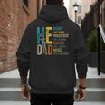 Dad Fathers Day Christian Jesus He Is Smart Brave Men's Hoodie Back Print