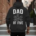 Dad Of Five Father Of 5 Proud Dad Of 5 Father Of Five Men's Hoodie Back Print