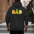 Dad Fruitarian Lover Summer Father Fruit Slice Men's Hoodie Back Print