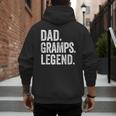 Dad Gramps Legend Vintage Distressed Bold Gramps Graphic Men's Hoodie Back Print