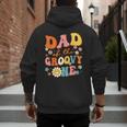 Dad Of The Groovy One 1st Birthday Pregnancy Announcement Men's Hoodie Back Print