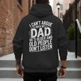 Dad Jokes Can't Argue With My Dad He's Old Retro Humor Men's Hoodie Back Print