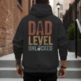 Dad Level Unlocked Father To Be New Daddy Men's Hoodie Back Print