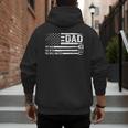Dad The Man The Myth The Grill Master USA Flag Father's Day Men's Hoodie Back Print