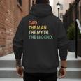 Dad The Man The Myth The Legend Men Dad Father's Day Men's Hoodie Back Print