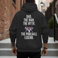 Dad The Man The Myth The Poolhall Legend Pool Billiards Dad Men's Hoodie Back Print