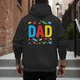 Dad Master Builder Building Bricks Blocks Family Fathers Day Men's Hoodie Back Print