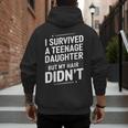 Dad Mom I Survived Teenage Daughter Survivor Men's Hoodie Back Print
