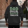 Dad Official Teenager Translator Dad Men's Hoodie Back Print