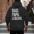 Dad Papa Legend Vintage Distressed Bold Papa Graphic Men's Hoodie Back Print Dad Papa Legend Vintage Distressed Bold Papa Graphic Men's Hoodie Back Print