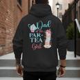 Dad Of The Par-Tea Girl Floral Tea Party Birthday Family Men's Hoodie Back Print