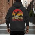 Dad Pays Mom Prays Dirt Bike Retro Motocross Boys Kids Men's Hoodie Back Print