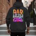 Dad Under Sea Birthday Party Girls Ocean Sea Animals Themed Men's Hoodie Back Print