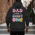 Dad Of The Sweet One 1st Birthday Donut Bday Party Men's Hoodie Back Print