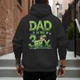 Dad Of The Three Rex Birthday Boy Dinosaur Family Matching Men's Hoodie Back Print