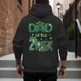 Dad Of The Two Rex Birthday Dinosaur Family Matching Men's Hoodie Back Print