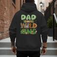 Dad Of The Wild One Birthday Family Matching Party Decor Men's Hoodie Back Print