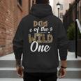 Dad Of The Wild One Zoo Themed 1st Birthday Party Men's Hoodie Back Print