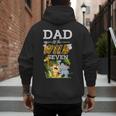 Dad Of The Wild Seven Animal Safari 7th Birthday Party Men's Hoodie Back Print