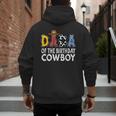 Dada 1st Birthday Cowboy Western Dada Birthday Boy Men's Hoodie Back Print