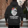 Dadacorn Muscle Dad Unicorn Fathers Day Men's Hoodie Back Print
