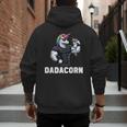 Dadacorn Unicorn Dad Papa Father's Day Daughter Men's Hoodie Back Print